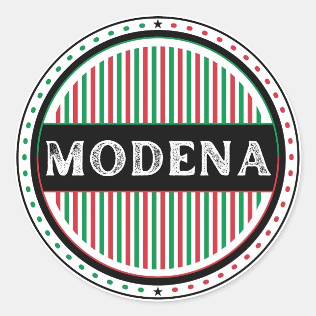 Pegatina Redonda Modena City Pride Emblem – Italian Identity (Anverso)