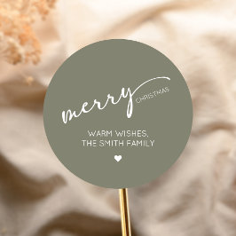 Pegatina Redonda Modern Christmas