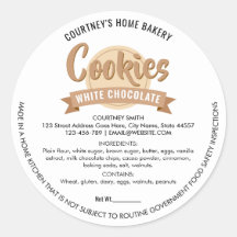 Modern Cookies Label Cottage Bakery Packaging