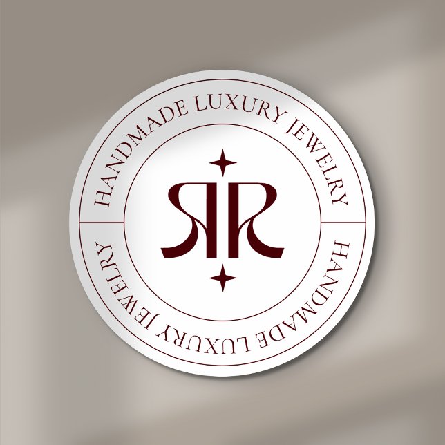 Pegatina Redonda Modern Logo Product Packaging Sticker (Subido por el creador)