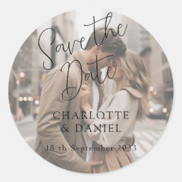 Pegatina Redonda Modern, Minimal, Typography, 1 Photo