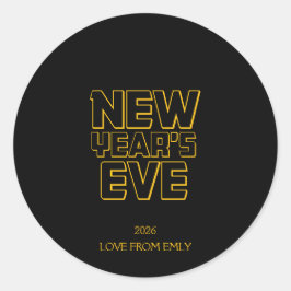Pegatina Redonda Modern New Year’s Eve Party