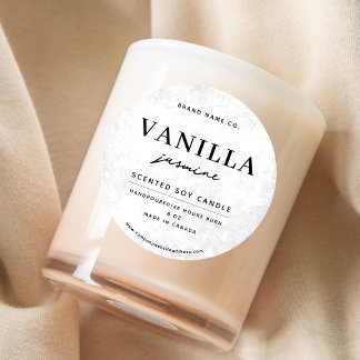 Pegatina Redonda Modern White Rustic