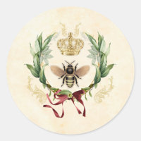 Moderna Abeja Botánica Vintage