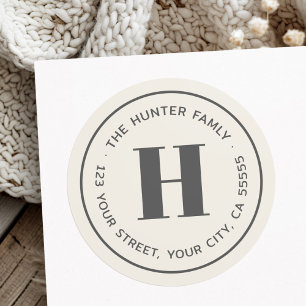 Pegatina Redonda Moderna dirección de retorno mínima de luz monopól