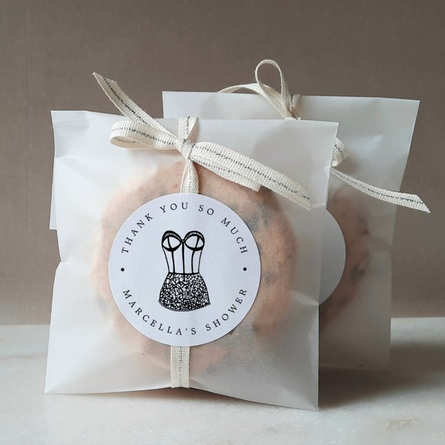 Pegatina Redonda Moderna ducha de lencería Gracias (Subido por el creador)