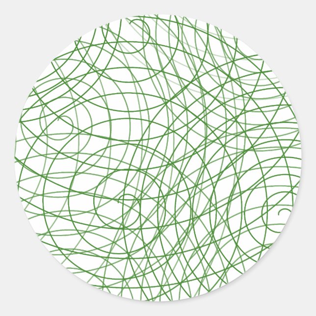 Pegatina Redonda Moderna Pegatinas redondos de resumen de baño verd (Anverso)