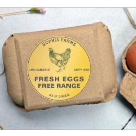 Pegatina Redonda Moderna Personalizada Propietaria de Granja Nombre