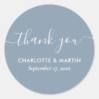 Moderna secuencia de comandos Dusty Blue Wedding D