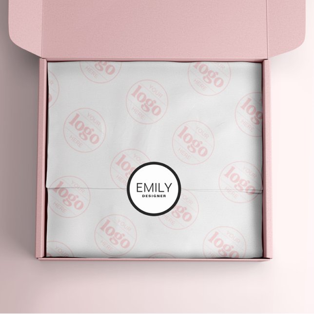 Pegatina Redonda Moderna tipografía negra borde negro (Subido por el creador)