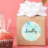 Moderna y colorida estampación de la sirena verde 