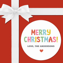 Moderna y colorida Navidad Feliz