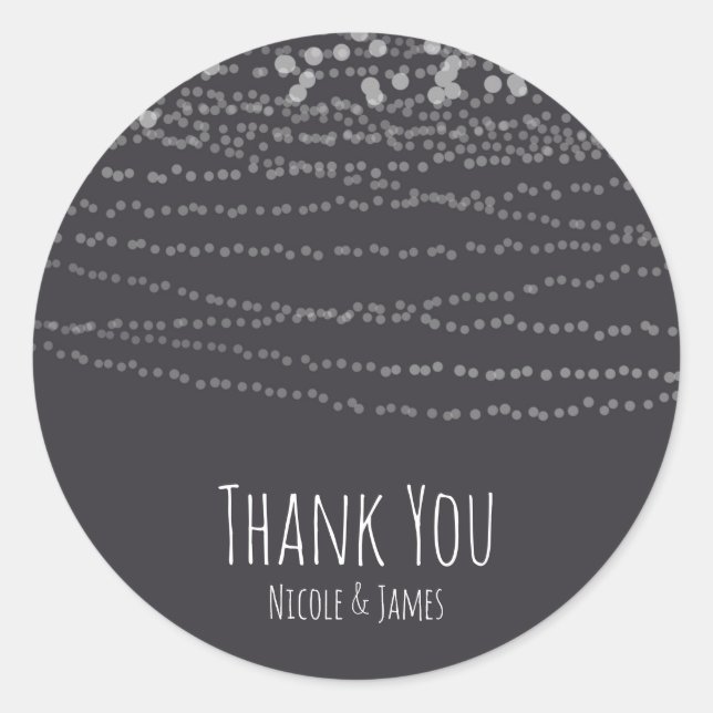 Pegatina Redonda Moderna y elegante serie de celebraciones del even (Anverso)