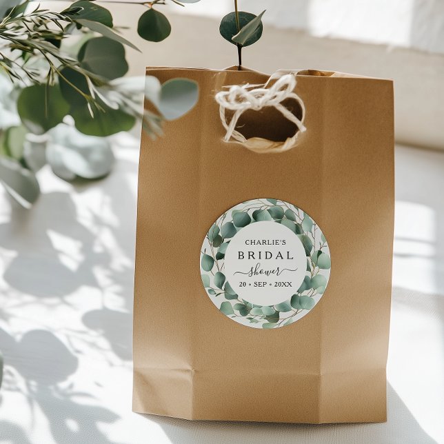 Pegatina Redonda Moderna y elegante Verdor Ducha Bridal (Subido por el creador)