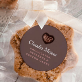 Pegatina Redonda Moderno Baker Brown