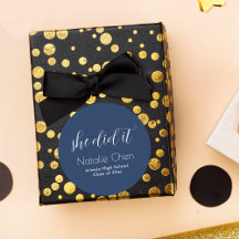 Moderno Blue Elegant Fonts Graduado