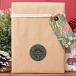 Pegatina Redonda Moderno Colorful Merry Christmas Classic Round<br><div class="desc">navidad,  navidad,  modernidad,  colorido,  tipografía,  simple,  audaz,  corazón,  mínimo,  navidad regalos,  regalo de regalo</div>