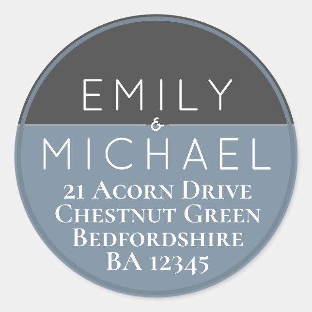 Pegatina Redonda Moderno evento de sobres de regalo de Personalizad (Anverso)