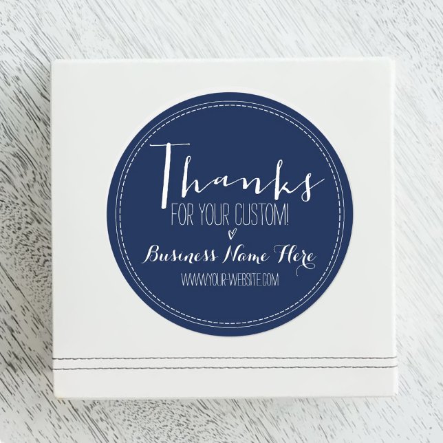 Pegatina Redonda Moderno "¡Gracias Por Tu Personalizado!" Negocios (Subido por el creador)