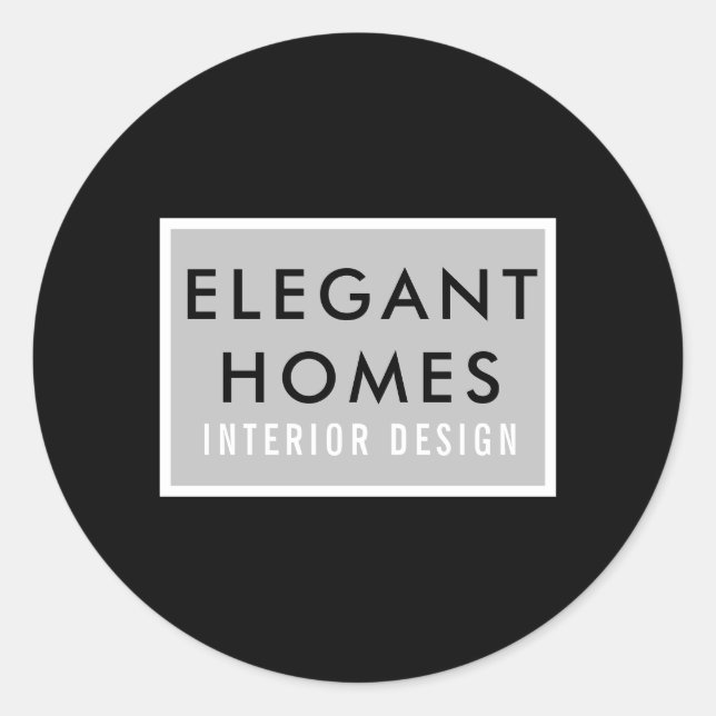 Pegatina Redonda Moderno minimalista (Anverso)