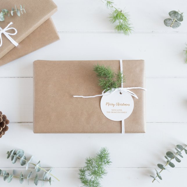 Pegatina Redonda Moderno minimalista|Festividad navideña con mucho  (Subido por el creador)