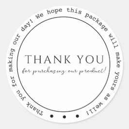 Pegatina Redonda Moderno, Minimalista, Gracias