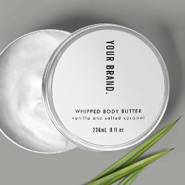 Pegatina Redonda Moderno Minimalista Producto Simple Embalaje De La