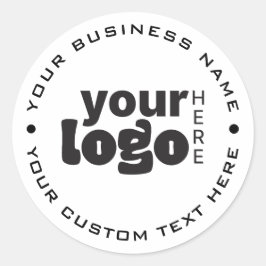 Pegatina Redonda Moderno Mínimo Sencillo Su Logo Aquí