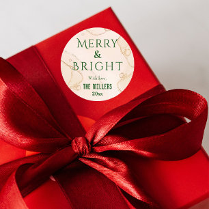 Pegatina Redonda Moderno Navidades honestos y honestos