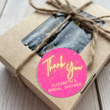 Moderno Purpurina Neon Glow Hot Pink Gracias Scrip