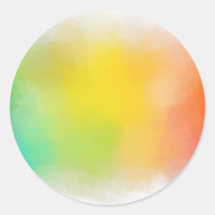 Pegatina Redonda Moderno Rosa Rojo Amarillo Naranja Azul Verde Pers