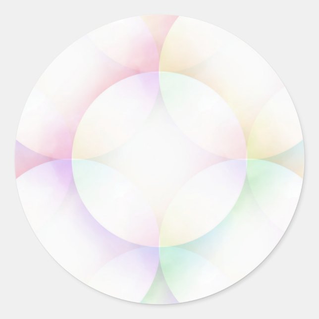 Pegatina Redonda Moderno Template de Acuarela Elegante y Moderno (Anverso)