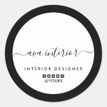 Moderno y elegante diseñador de caligrafía B&W Soc