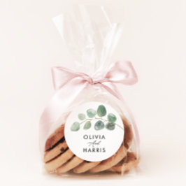 Pegatina Redonda Moderno y elegante eucalipto