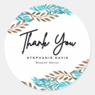 Pegatina Redonda Moderno y elegante oro negro