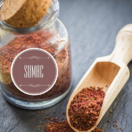 Pegatina Redonda Moderno y personalizado texto sumac violet blanco