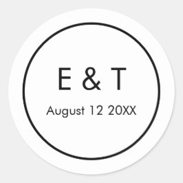 Pegatina Redonda Moderno y sencillo