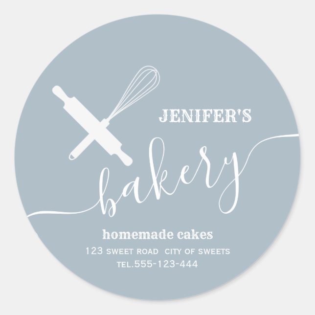 Pegatina Redonda Moderno y sencillo bigote profesional de alfileres (Anverso)