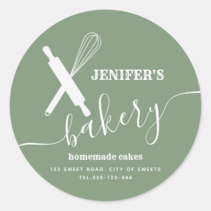 Pegatina Redonda Moderno y sencillo bigote profesional de alfileres