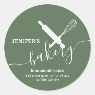 Pegatina Redonda Moderno y sencillo bigote profesional de alfileres