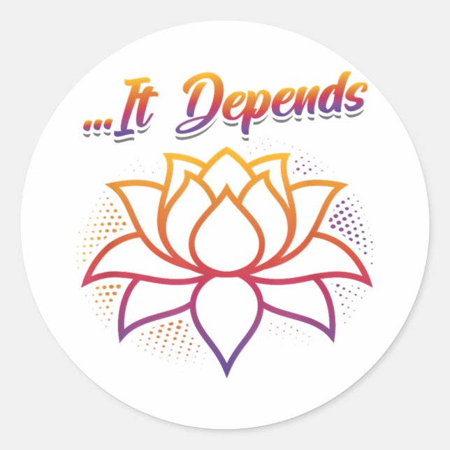 Pegatina Redonda Modo de dibujo de Guay (Anverso)