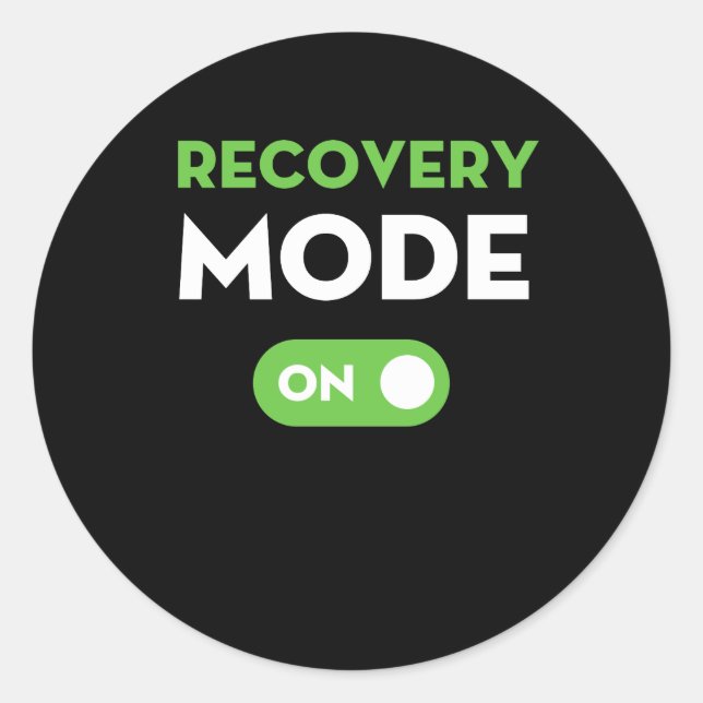 Pegatina Redonda Modo de recuperación al obtener buenos regalos Les (Anverso)