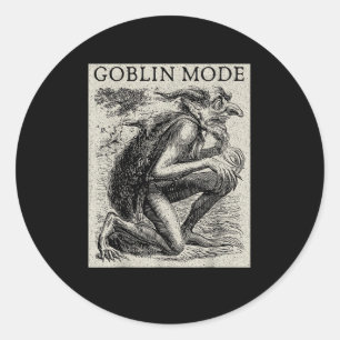 Pegatina Redonda Modo Duende Goblincore Fairycore Grunge Medieval