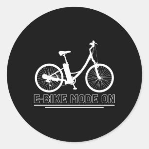Pegatina Redonda Modo E-Bike En Bicicleta Eléctrica