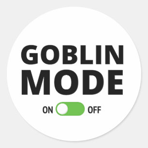 Pegatina Redonda Modo Goblin activado