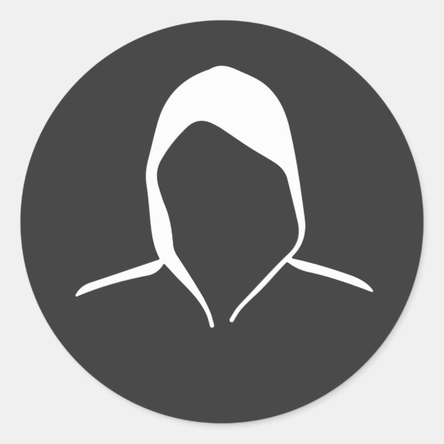 Pegatina Redonda modo incógnito (Anverso)