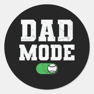 Pegatina Redonda Modo padre activado   Diseño hermoso de la familia