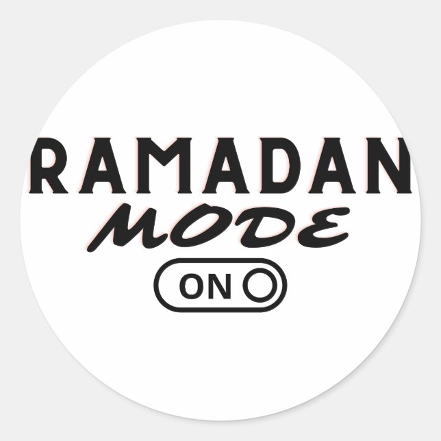 Pegatina Redonda Modo Ramadán ON -2023- (Anverso)