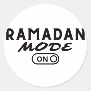 Pegatina Redonda Modo Ramadán ON -2023-