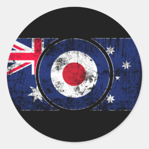 Pegatina Redonda Modos objetivo de Mod Australia Scooter objetivo